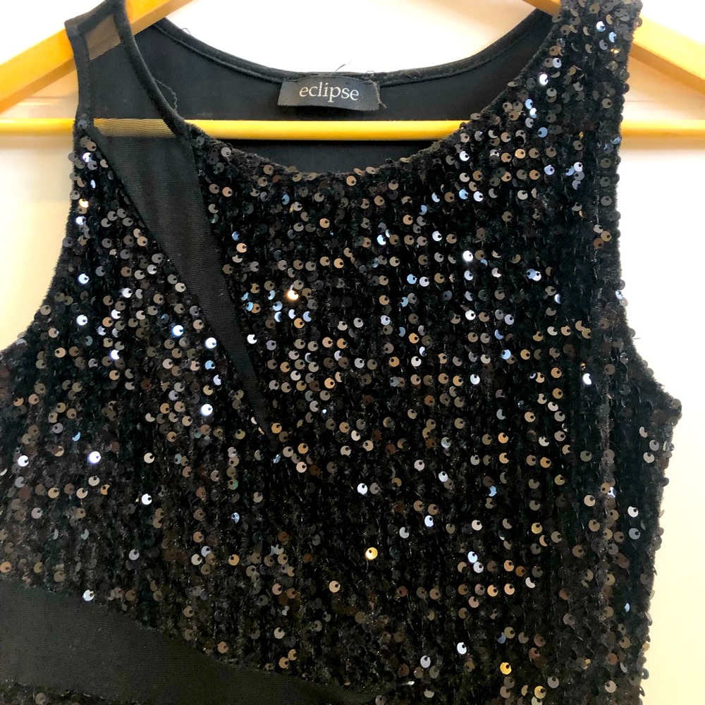 Sequins black dress